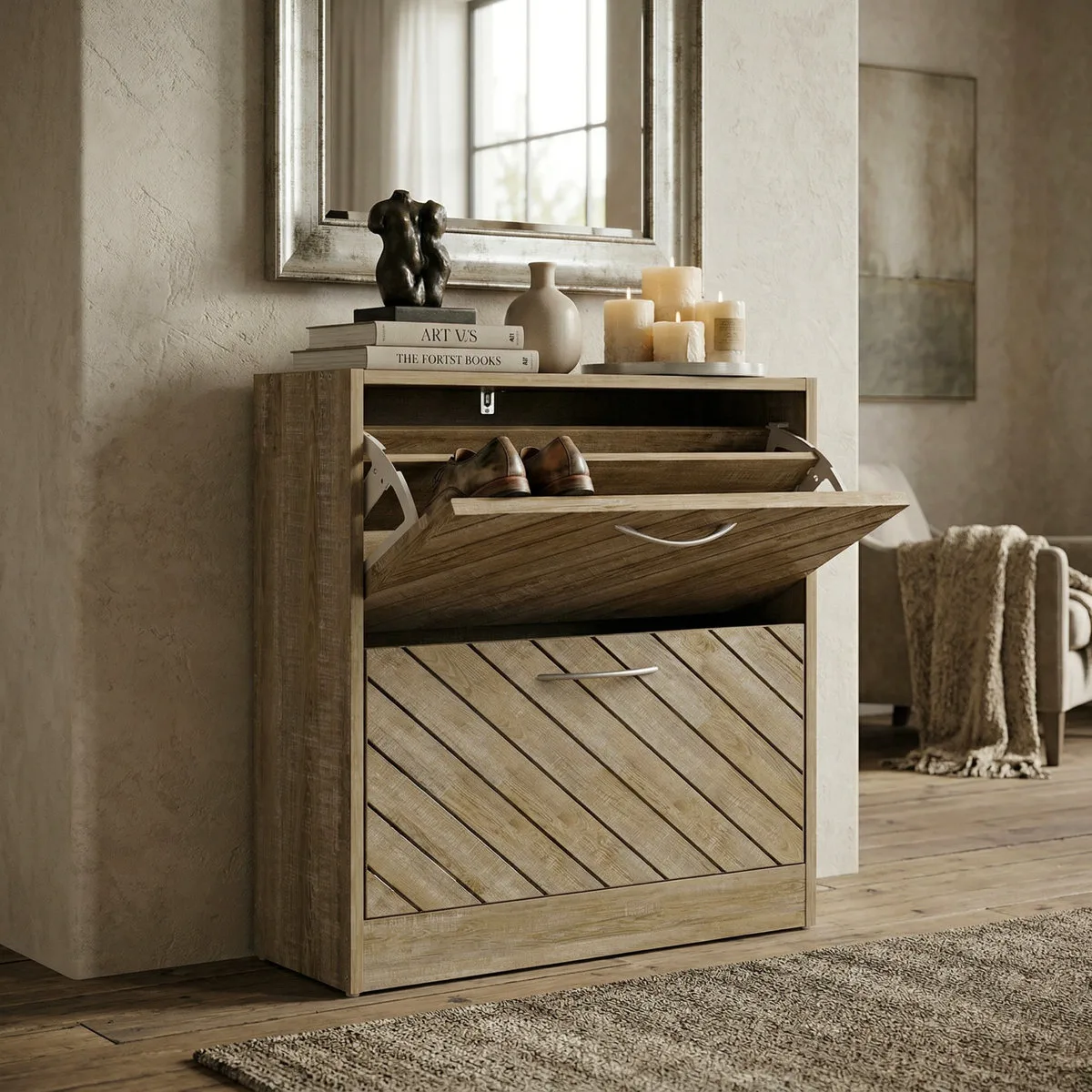 12 Pair Shoe Storage Cabinet