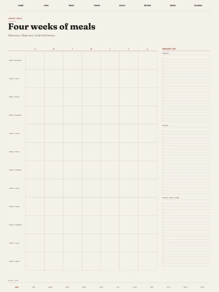 2027 Digital Editorial Cream Planner preview 1