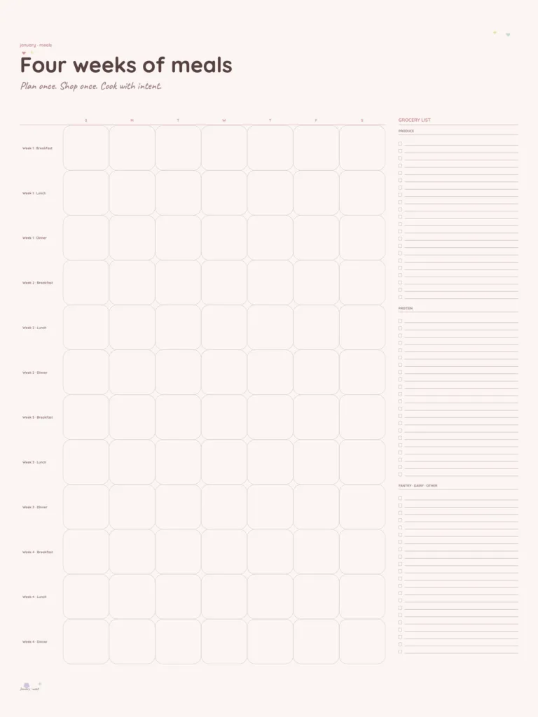 2027 Print Kawaii Planner preview 1