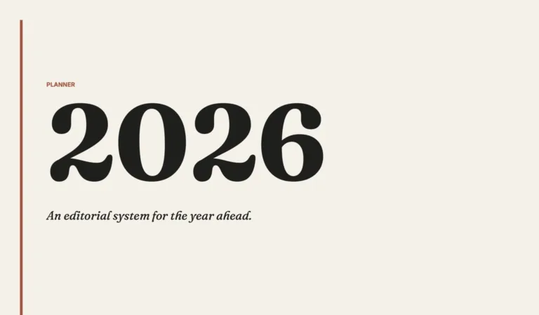 2026 Digital Editorial Cream Planner preview 2