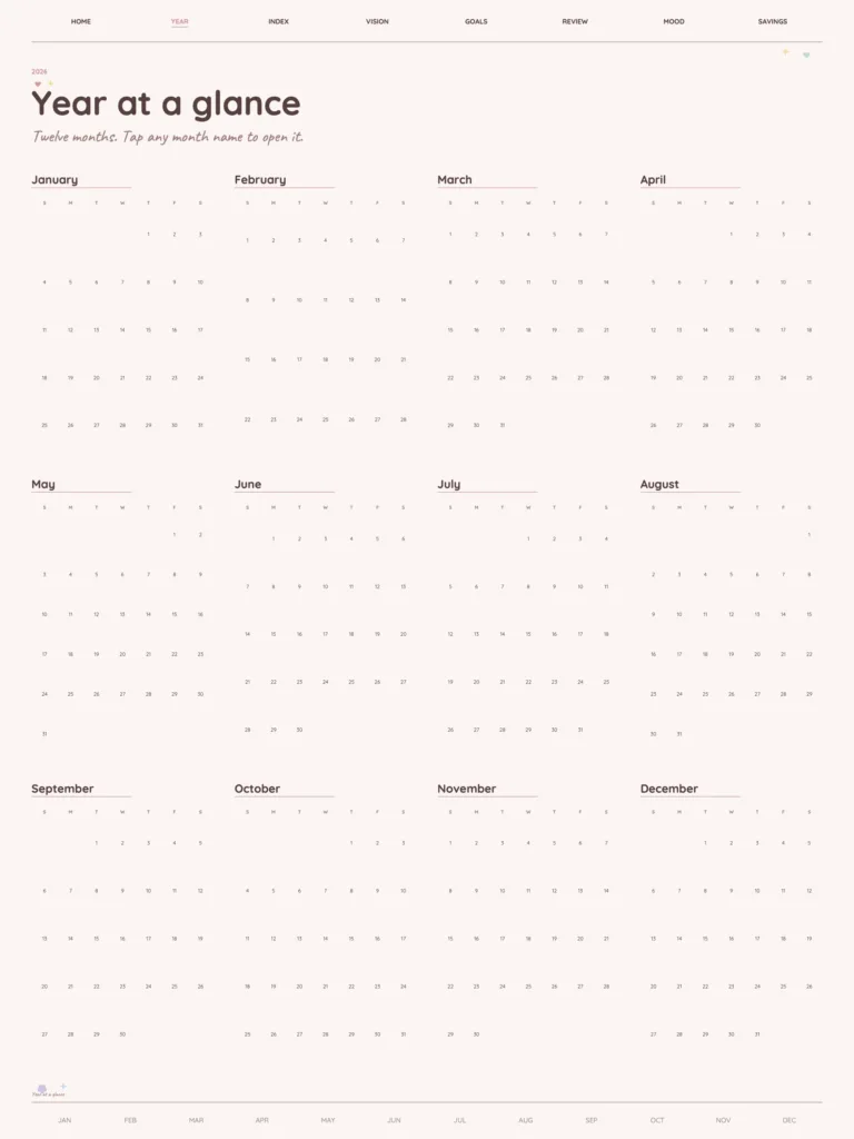 2026 Digital Kawaii Planner preview 3
