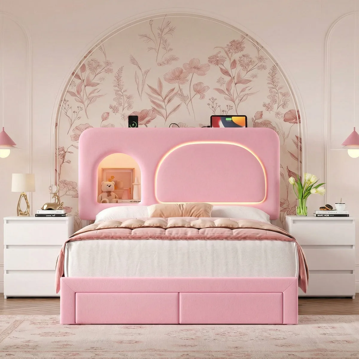 3-Piece Bedroom Sets – Queen Frame & 2 Nightstand