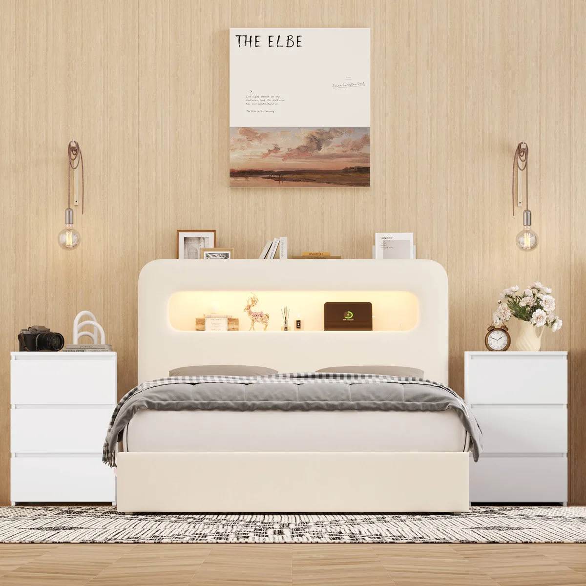 3-Piece Bedroom Set With Charging Port