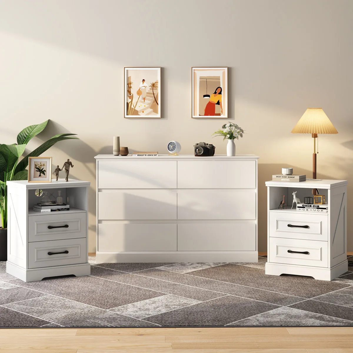 3 Piece Bedroom Set – Dresser & 2 Nightstands