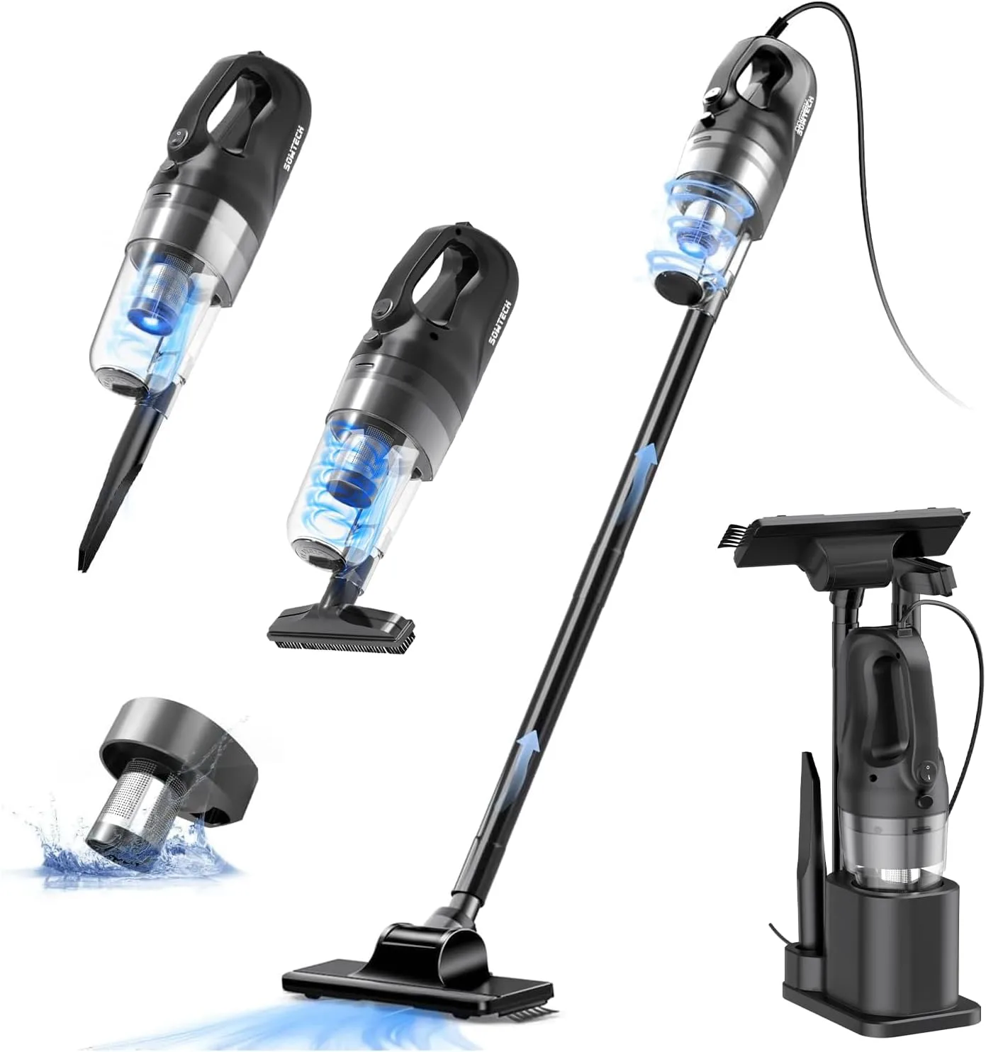 Corded Portable 6-in-1 Lightweight Vacuum Cleaner