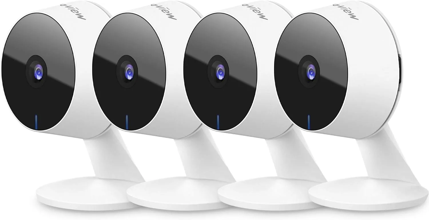 4Pk 1080P HD Mini Indoor Security Camera with Night Vision