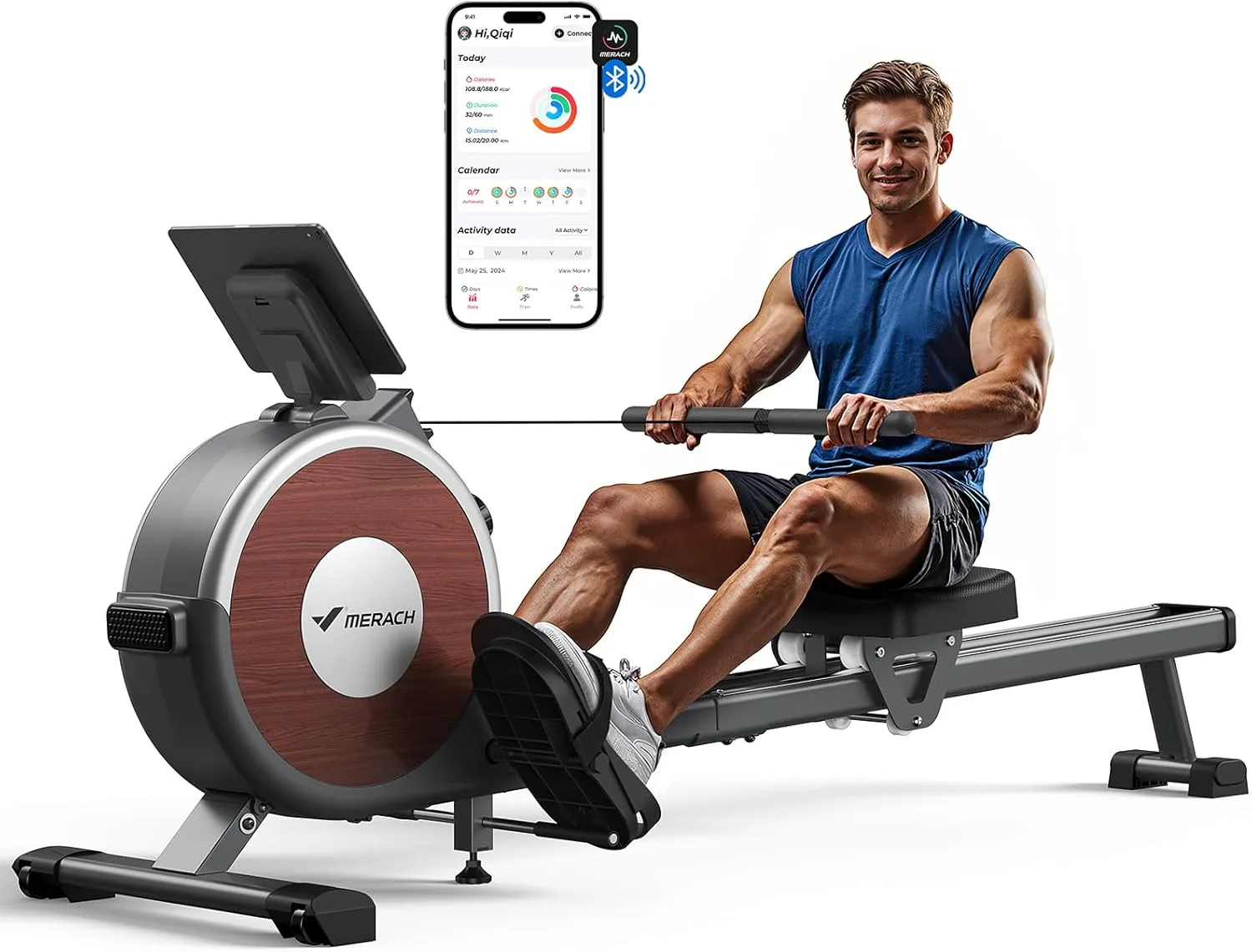 Magnetic Rowing Machine with 16 Levels