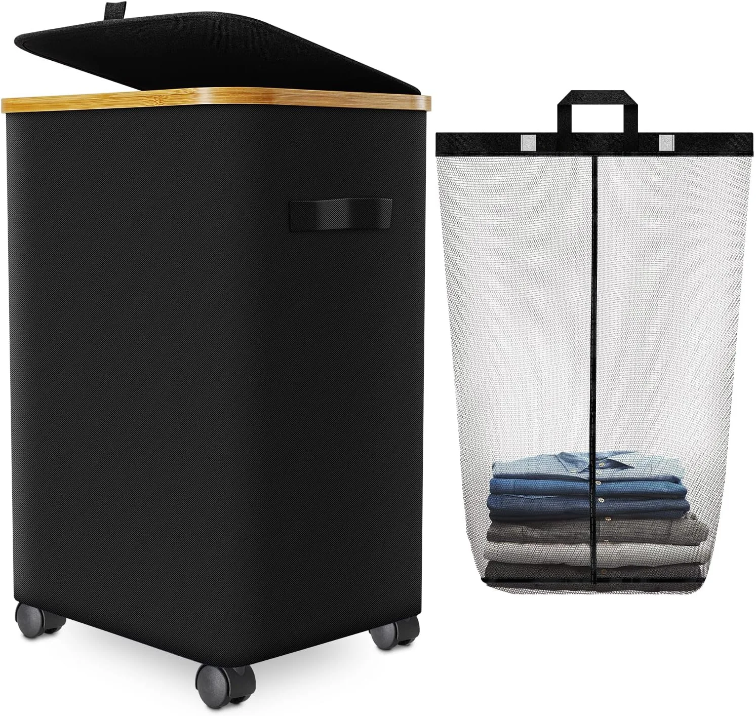 Laundry Hamper with Wheels, 20 Gallon