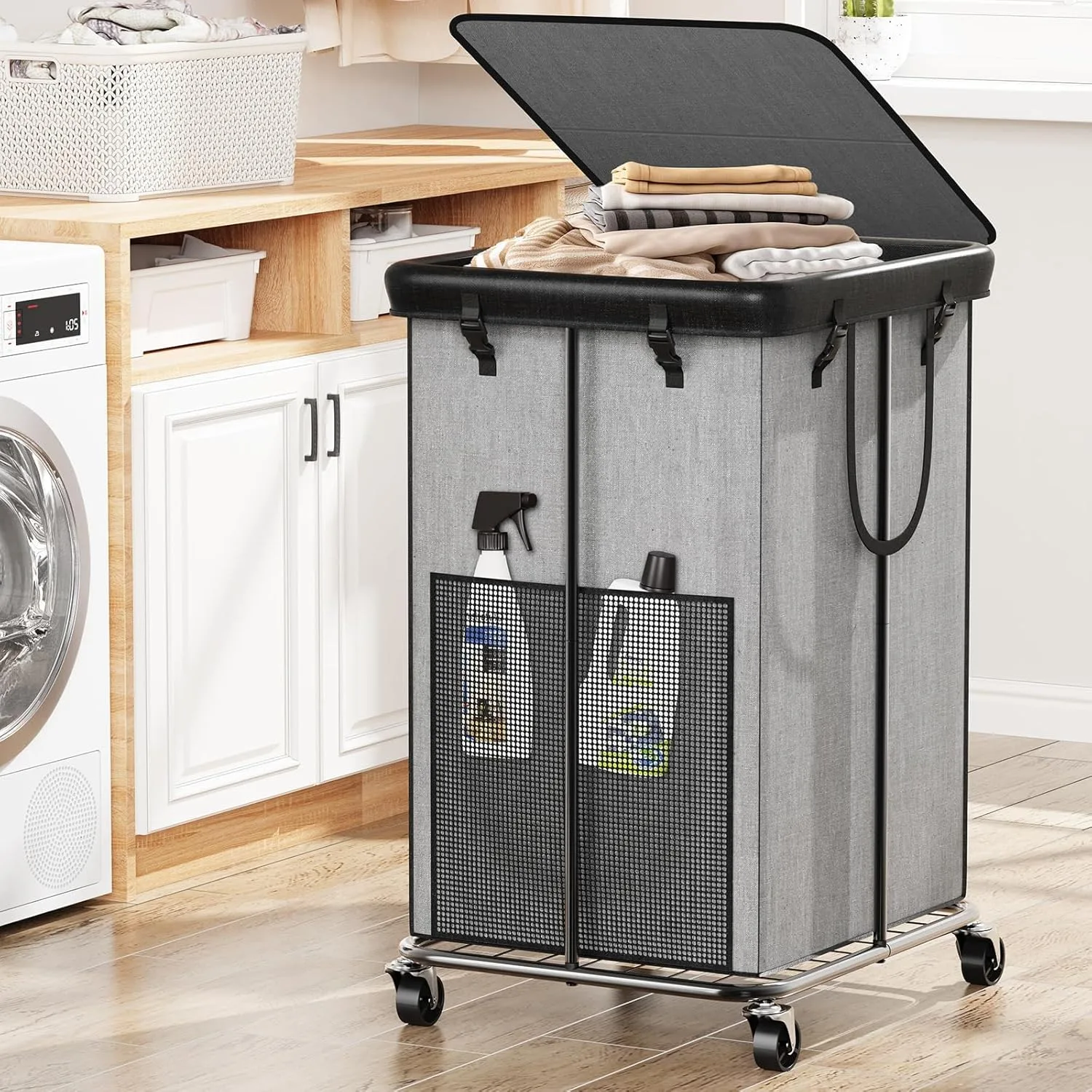 40 Gal Large Laundry Hamper with Lid