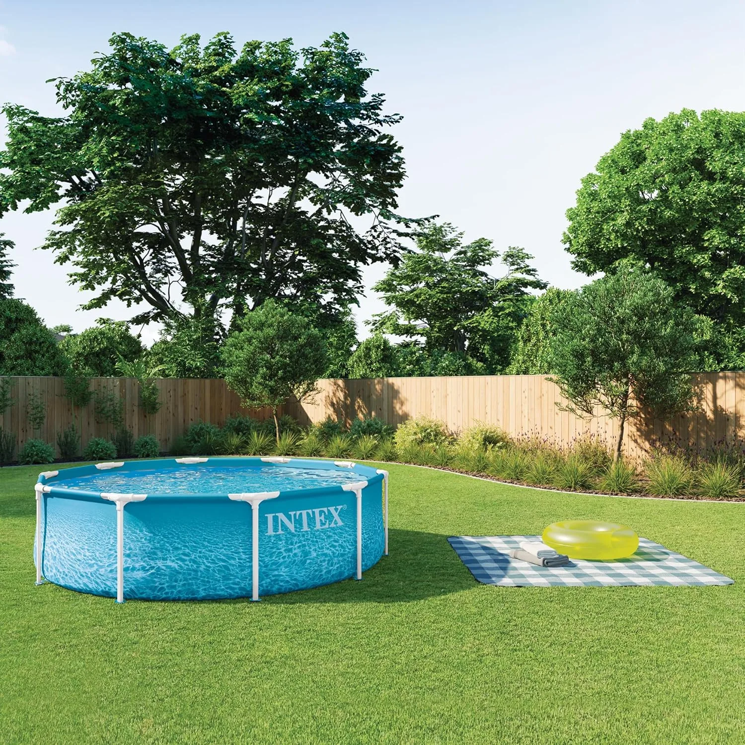 10Ft X 30In Beachside Metal Frame Above Ground Swimming Pool