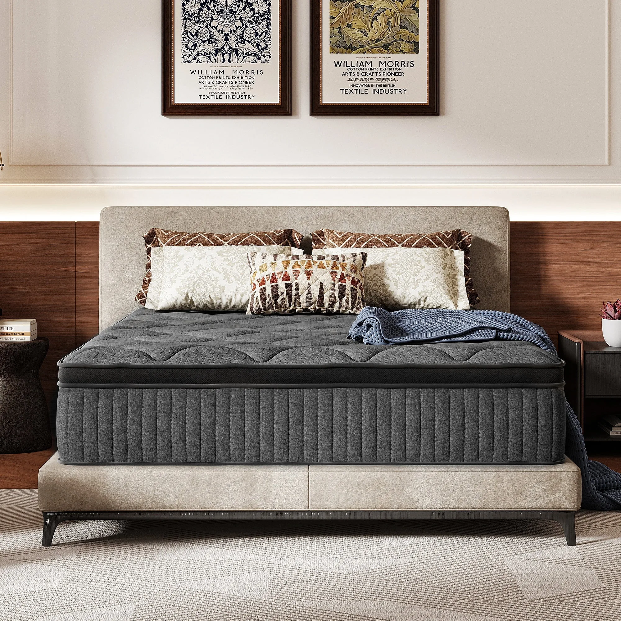 12″ Medium Memory Foam Hybrid Pocket Spring Mattress, Queen Size