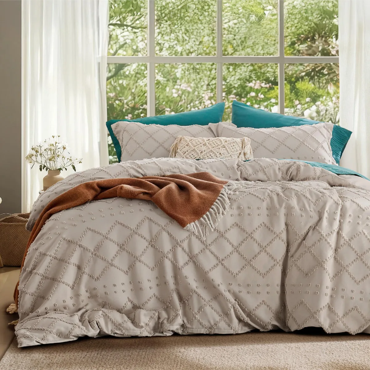 Queen Embroidery Home Bedding Duvet Cover
