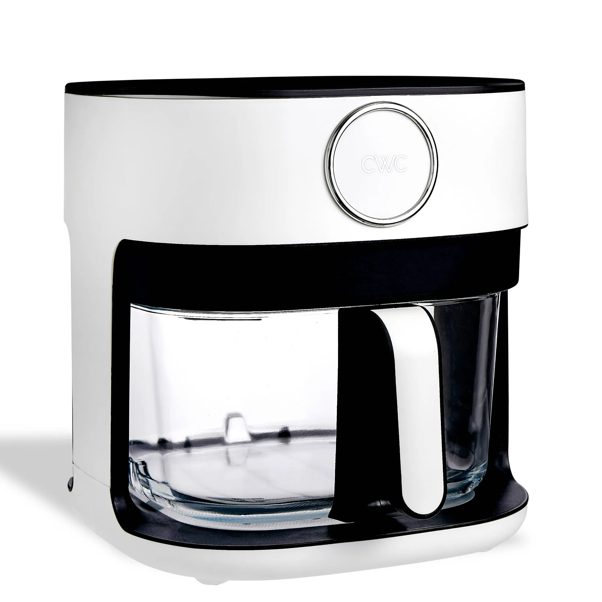 5.5Qt Glass Air Fryer, 1400W, 8 Presets, White
