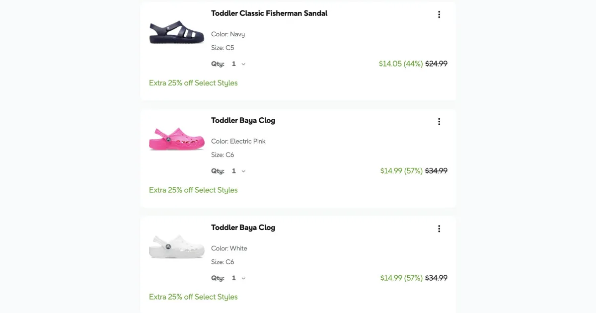 Crocs Sale + Extra 25% off!