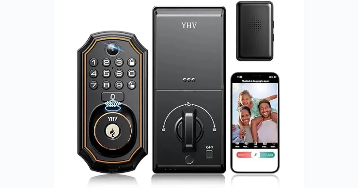 Smart Door Lock w/ Camera & Fingerprint