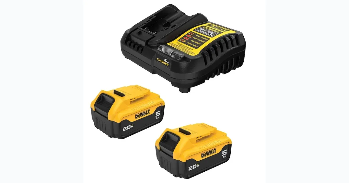 DEWALT 20 -Volt 2 -Pack Lithium-ion (5 Ah 5 Ah Battery and Charger)