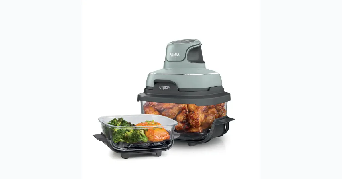 Ninja – Crispi 4-in-1 Portable Glass Air Fryer Cooking System
