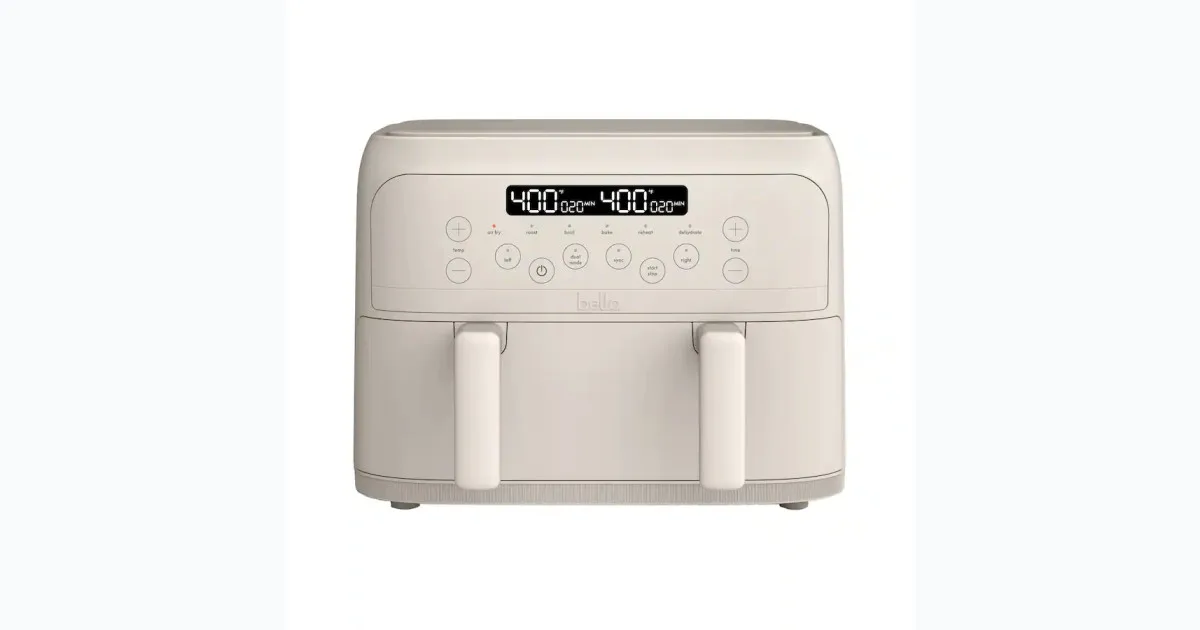 Bella – 4-qt. TriZone Air Fryer – Oatmilk