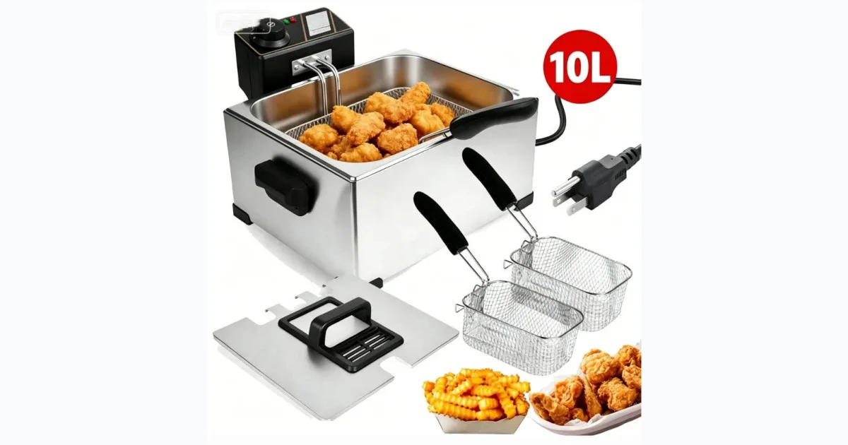 Commercial Electric Deep Fryer 2800W Restaurant Stainless Steel