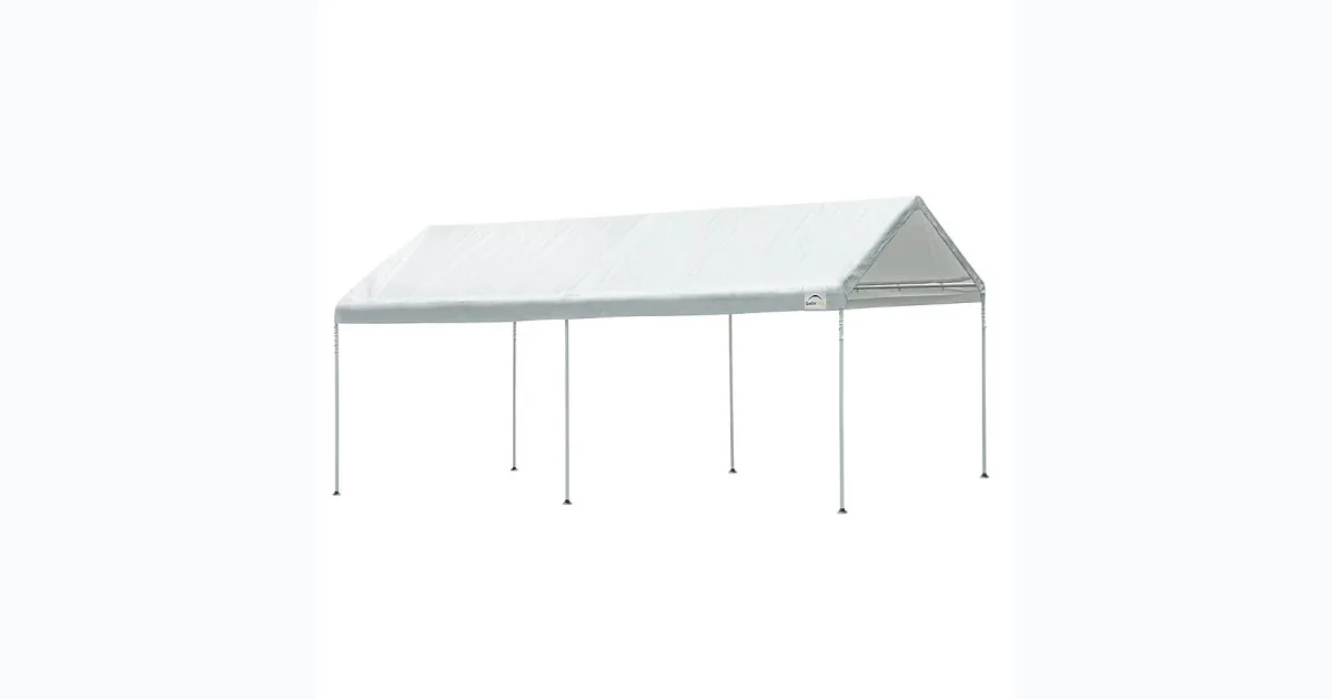 20-ft x 10-ft Rectangle White Standard canopy