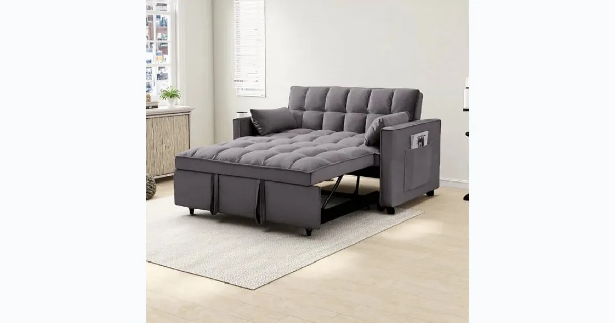 3 in 1 Convertible Pull Out Sleeper Sofa Bed