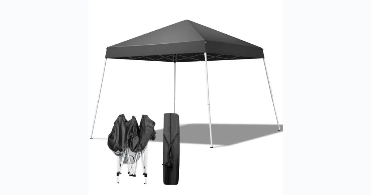 10ft x 10ft Ez Pop Up Canopy Tent, Outdoor Sun Shade Shelter