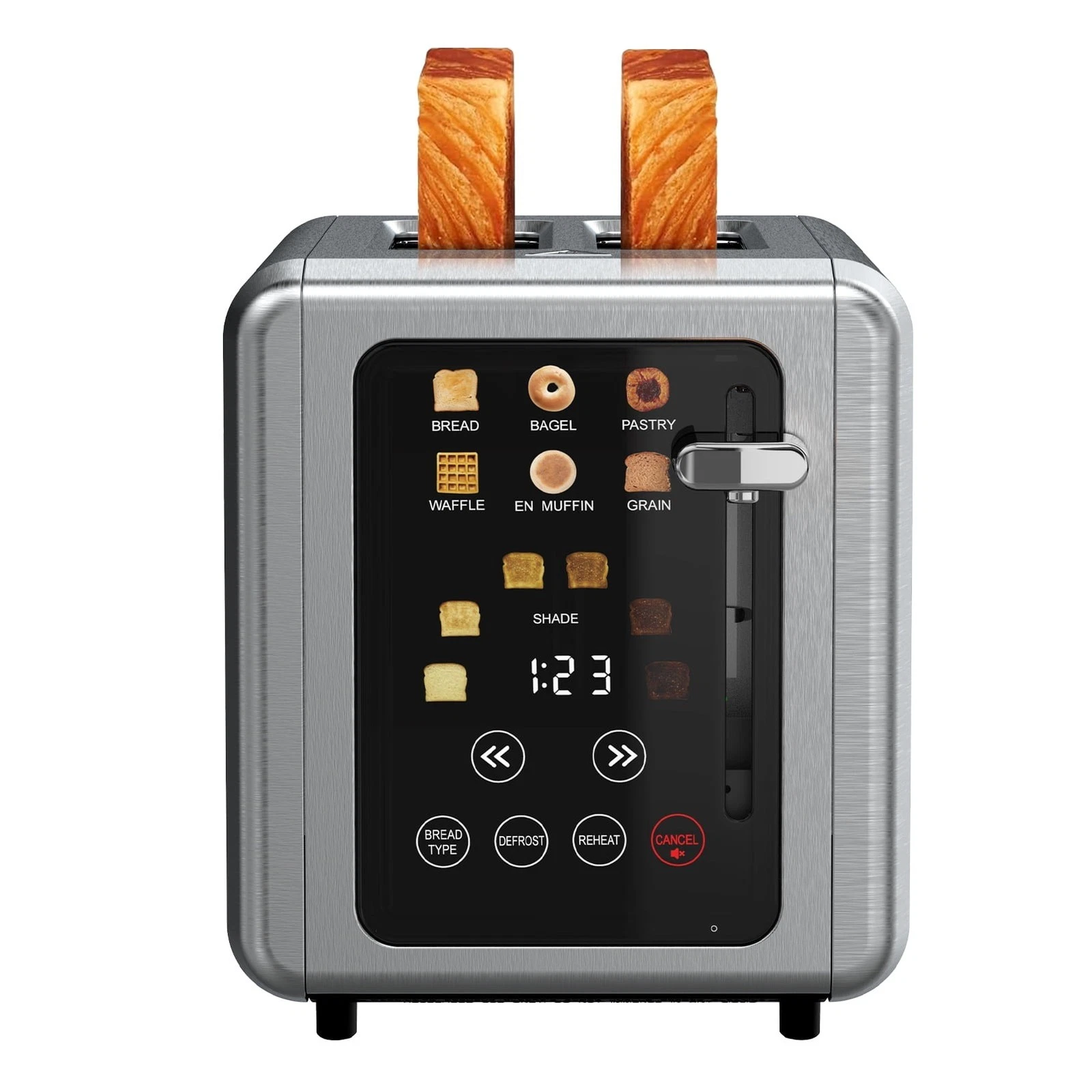 2 Slice Touchscreen Stainless Steel Toaster