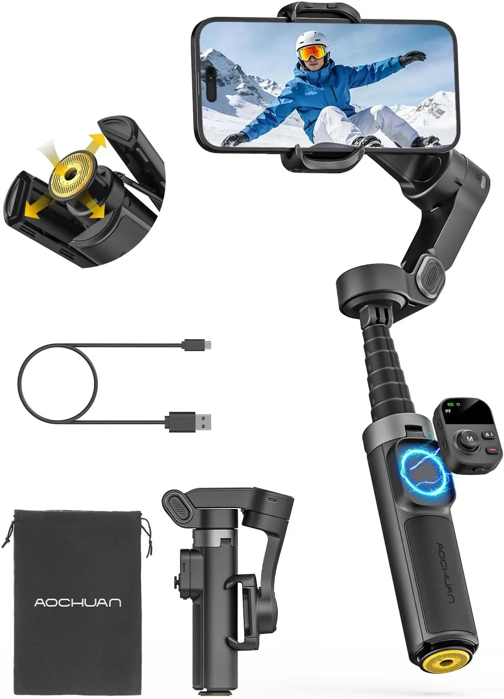 Smart X3 360° Pan Rotation Gimbal Stabilizer