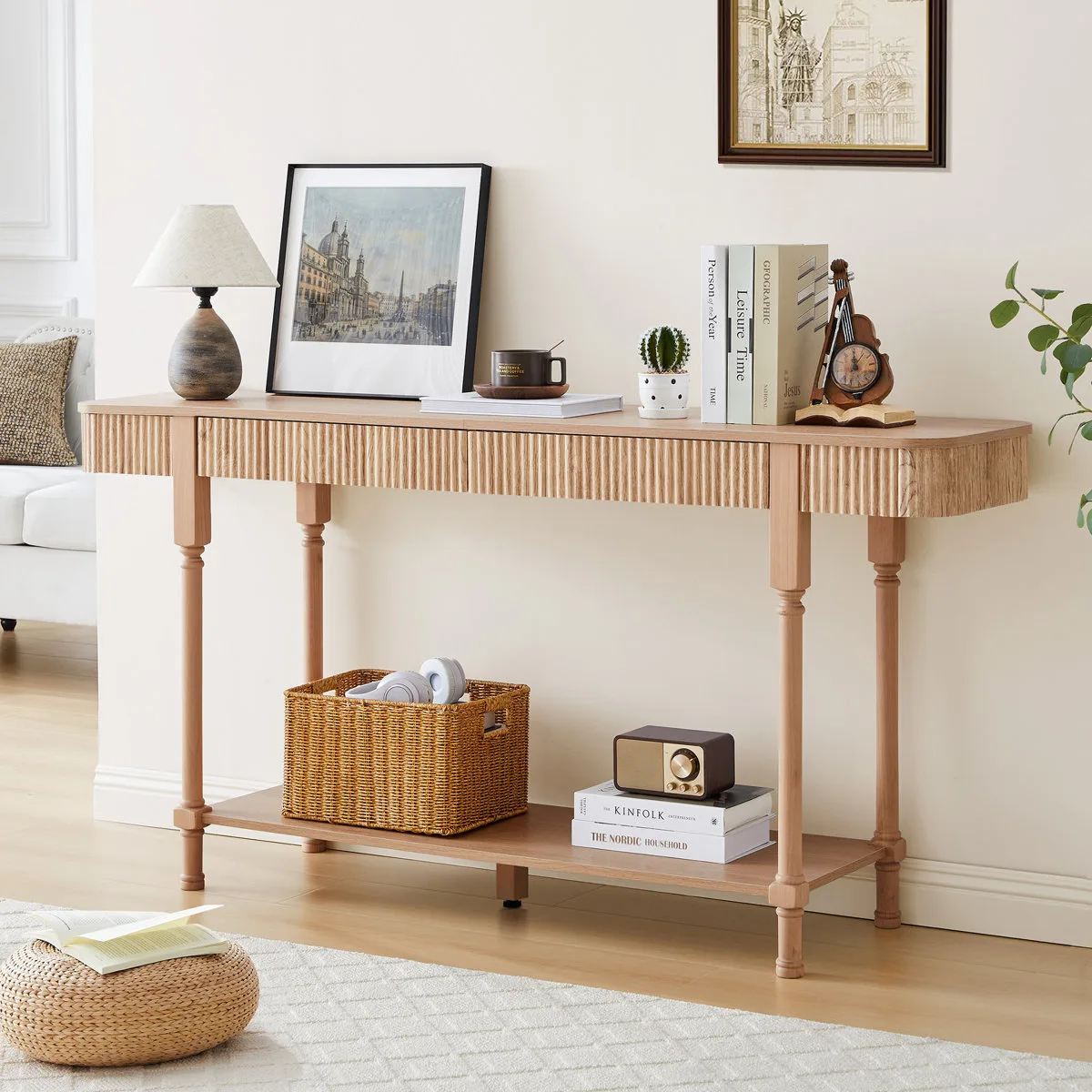 62.99” Farmhouse Console Table