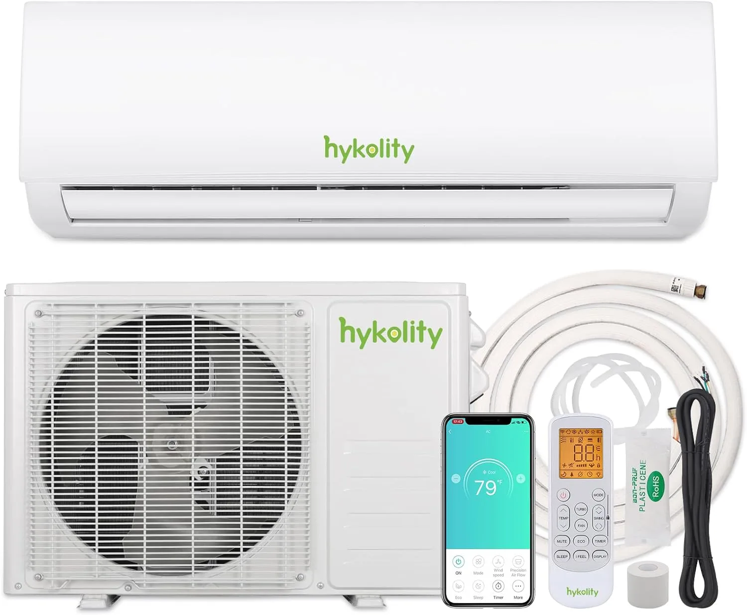 Wifi Enabled 12,000 BTU Mini Split Air Conditioner & Heater