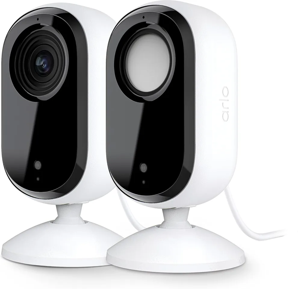 2-Pack Arlo Essential Indoor Security Camera