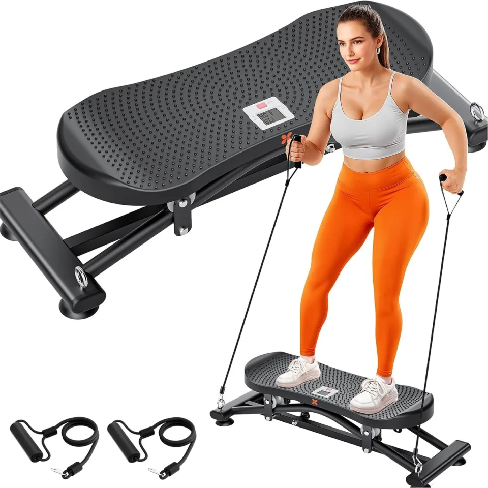 Balance Board for Adults, Rocking Stepper with Resistance Bands