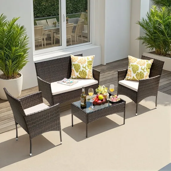 4 Pieces Patio Furniture Set