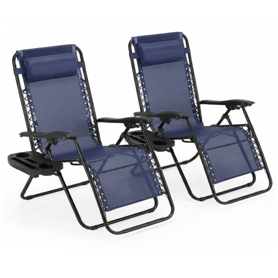 2-Pack Zero Gravity Lounge Chairs