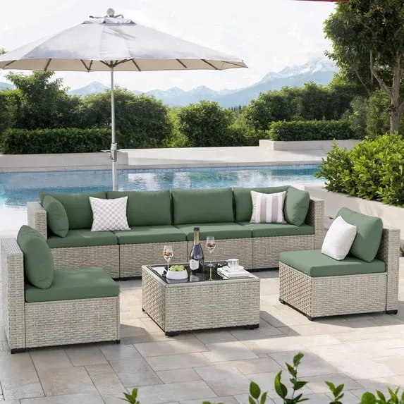 7 Pieces Patio Conversation Set