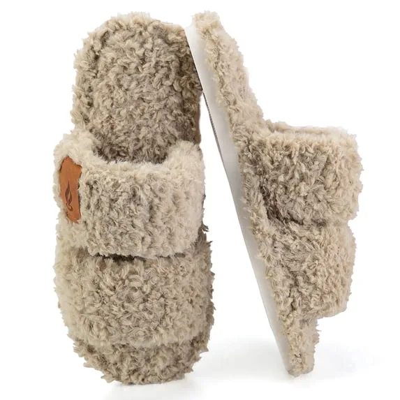 Womens Fuzzy Slippers