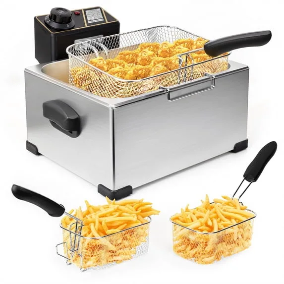 Deep Fryer with Dual Baskets