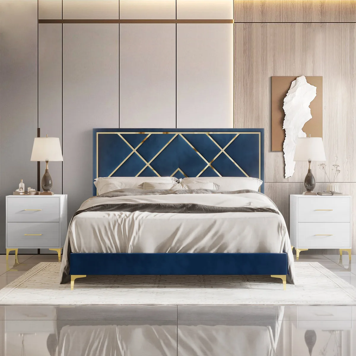 Upholstered Standard 3 Piece Bedroom Set