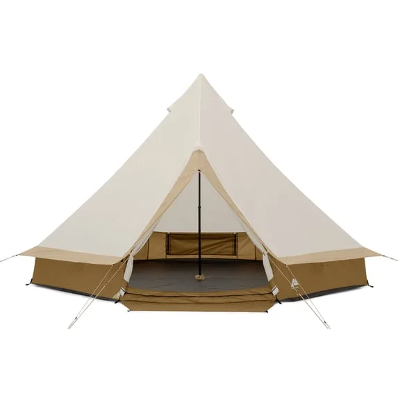 8-Person Bell Tent with String Lights