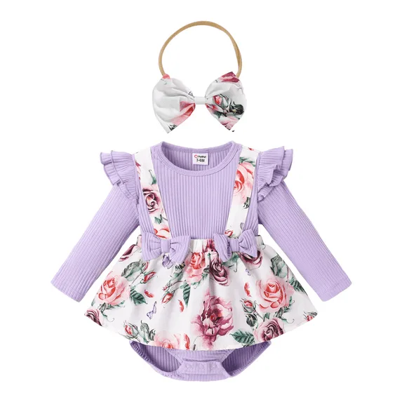 Floral Baby Bodysuit Romper Dress