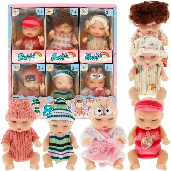 6Pcs Mini Baby Dolls