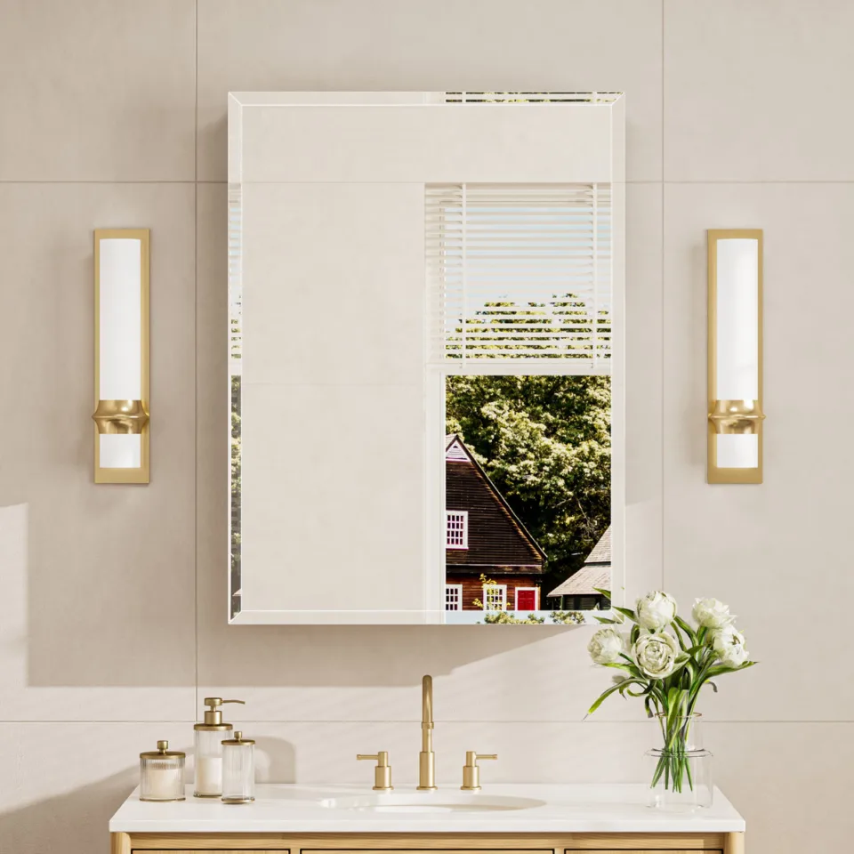 Medicine Cabinet With Mirrored Door