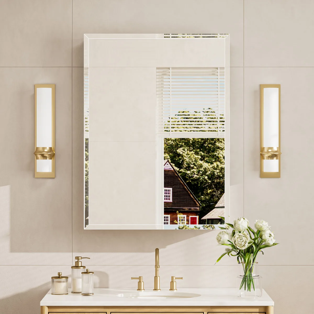 Medicine Cabinet With Mirrored Door