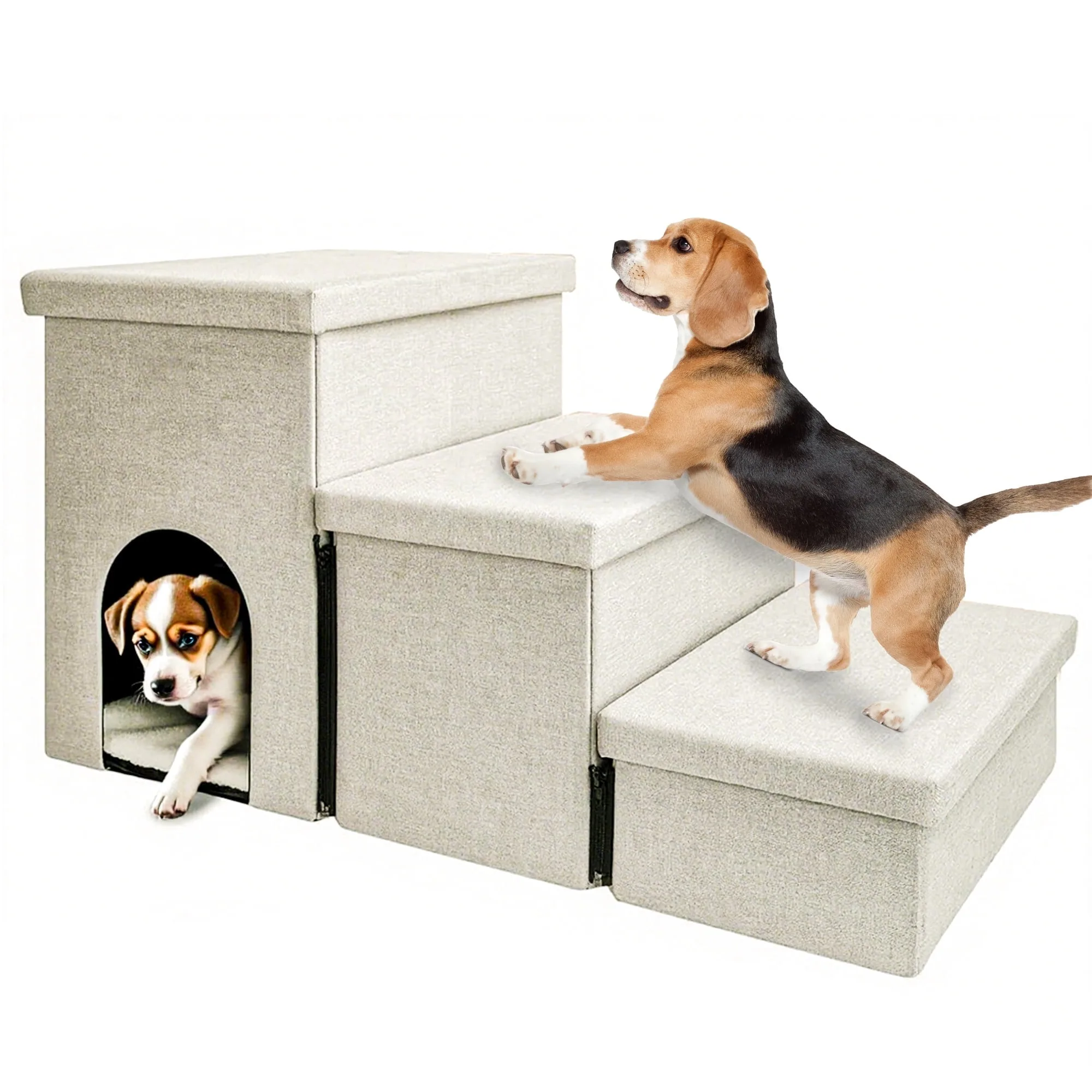 3 Step Dog Stairs with Storage