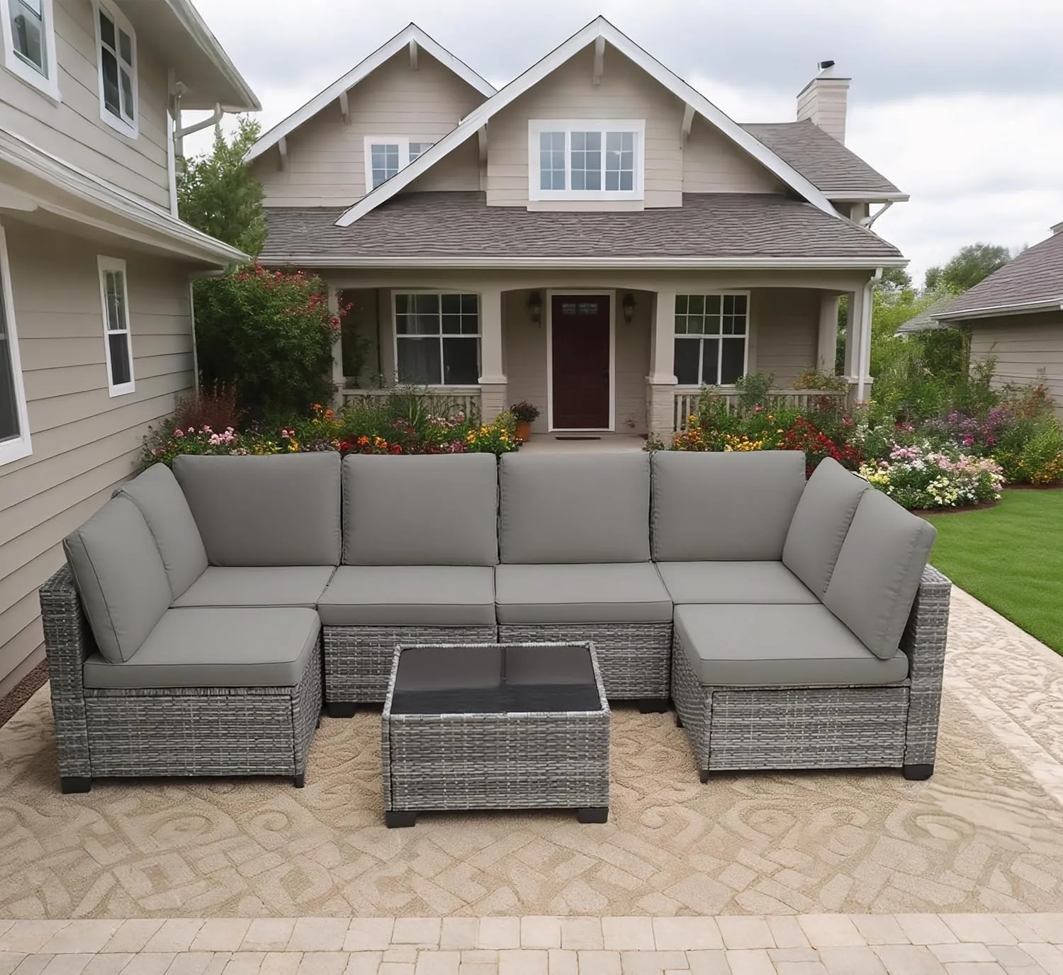 7 Pieces Outdoor Patio Furniture Sets
