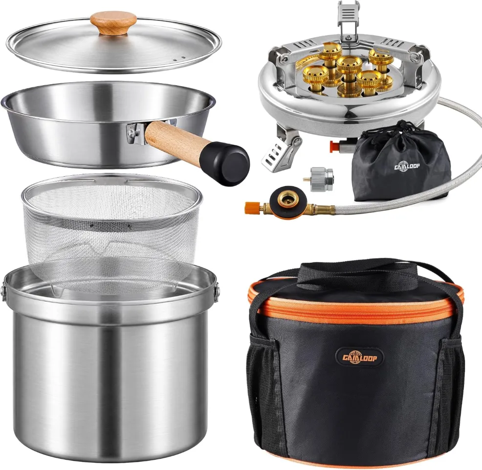 Camping Cookware Set with Stove