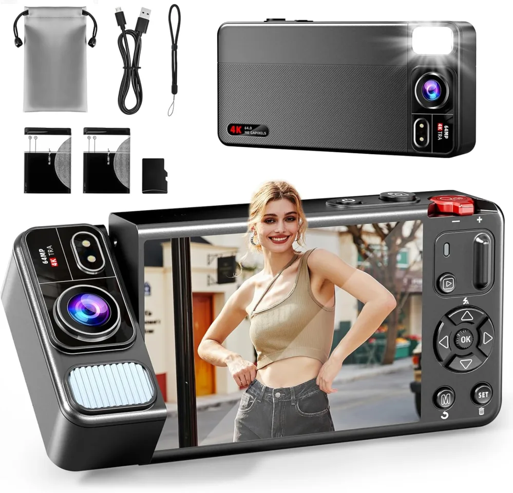 4K 64MP Point and Shoot Digital Camera