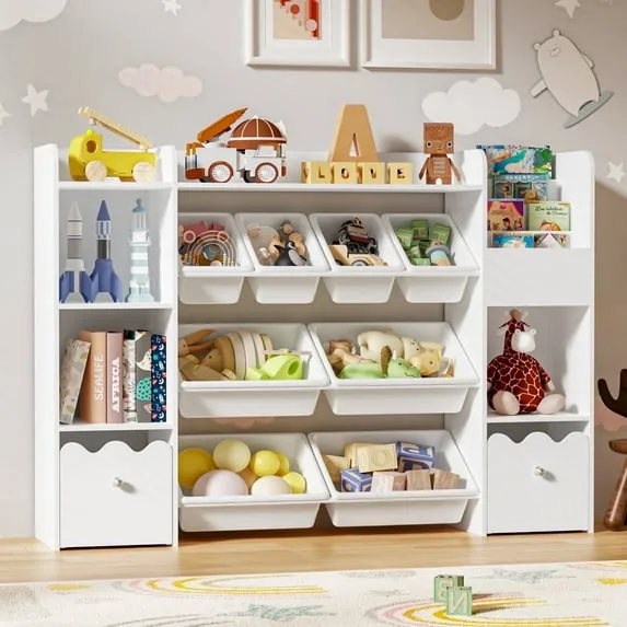 Toy Storage Organizer with 8 Toy Storage Bins