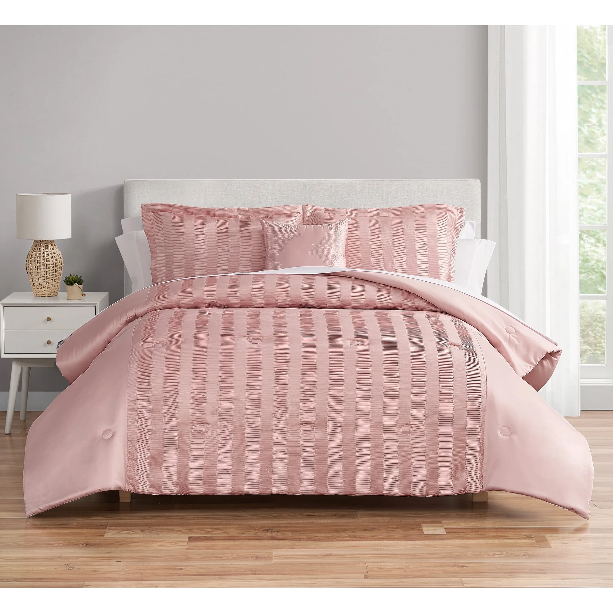 Blush Pink 10 Piece Bed in a Bag Comforter Set