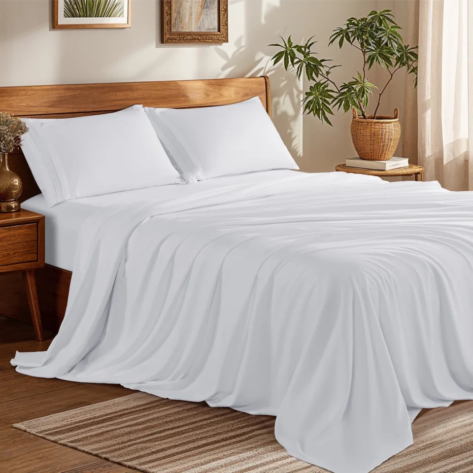 Queen 4 Pieces Luxury Soft Sheet Set